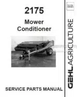 Photo 3 - Gehl 2175 Service Parts Manual Mower Conditioner 906693