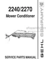 Photo 3 - Gehl 2240 2270 Service Parts Manual Mower Conditioner 904988