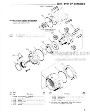 Photo 4 - Gehl 2262 Service Parts Manual Center Pivot Mower Conditioner 903221