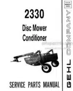 Photo 3 - Gehl 2330 Service Parts Manual Disc Mower Conditioner 904227
