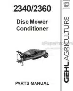 Photo 3 - Gehl 2340 2360 Parts Manual Disc Mower Conditioner 907146