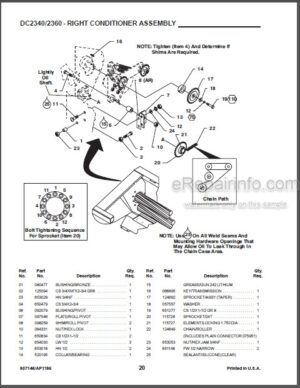 Photo 6 - Gehl 2330 Service Parts Manual Disc Mower Conditioner 904227