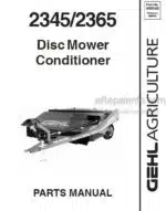 Photo 4 - Gehl 2345 2365 Parts Manual Disc Mower Conditioner 908048