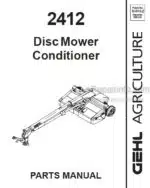 Photo 4 - Gehl 2412 Parts Manual Disc Mower Conditioner 908152