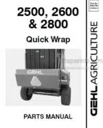Photo 4 - Gehl 2500 2600 2800 Parts Manual Quick Wrap 909799