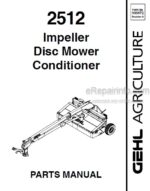 Photo 3 - Gehl 2512 Parts Manual Impeller Disc Mower Conditioner 909872