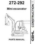 Photo 4 - Gehl 272 292 Parts Manual Mini Excavator 908540
