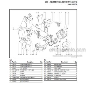 Photo 7 - Gehl 280 Parts Manual All Wheel Steer Loader 918113