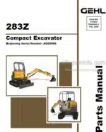 Photo 4 - Gehl 283Z Parts Manual Compact Excavator 918253