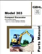 Photo 4 - Gehl 303 Parts Manual Compact Excavator
