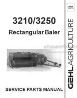 Photo 3 - Gehl 3210 3250 Service Parts Manual Rectangular Baler 904781