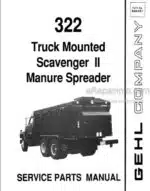 Photo 3 - Gehl 322 Scavenger II Parts Manual Truck Mounted Manure Spreader 908541