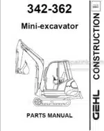 Photo 3 - Gehl 342 362 Parts Manual Mini Excavator 908541