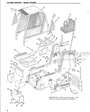 Photo 6 - Gehl CB1250 Service Parts Manual Forage Harvester 902734