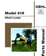 Photo 4 - Gehl 418 Parts Manual Wheel Loader 909878