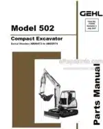 Photo 4 - Gehl 502 Parts Manual Compact Excavator