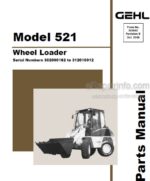 Photo 4 - Gehl 521 Parts Manual Wheel Loader 909882