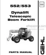 Photo 4 - Gehl 552 553 Dynalift Parts Manual Telescopic Boom Forklift 908459
