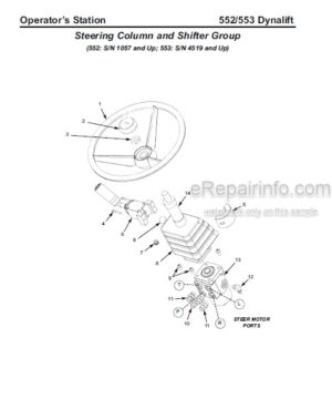 Photo 2 - Gehl 552 553 Dynalift Parts Manual Telescopic Boom Forklift 908459