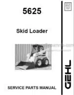 Photo 3 - Gehl 5625 Service Parts Manual Skid Loader 907221
