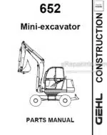 Photo 4 - Gehl 652 Parts Manual Mini Compact Excavator