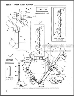 Photo 12 - Gehl 65MX Service Parts Manual Mix-All Feedmaker With Attachments #903517