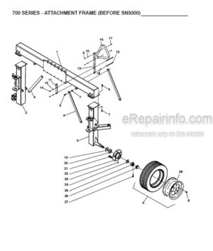 Photo 11 - Gehl 700 Series Parts Manual Finger Wheel V-Rakes 909923