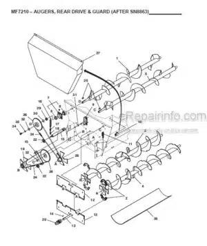 Photo 3 - Gehl 7210 Service Parts Manual Mixer Feeder 907072