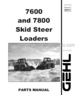 Photo 4 - Gehl 7600 7800 Parts Manual Skid-Steer Loader 908273
