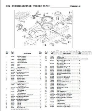 Photo 7 - Gehl 802 Parts Manual Compact Excavator 918043