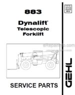 Photo 4 - Gehl 883 Dynalift Parts Manual Telescopic Forklift 907365