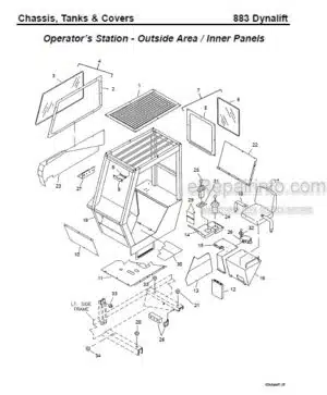 Photo 3 - Gehl 883 Dynalift Parts Manual Telescopic Forklift 907365