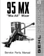 Photo 3 - Gehl 95MX Service Parts Manual Mix-All Mixer 901532