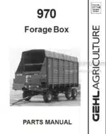 Photo 3 - Gehl 970 Parts Manual Forage Box 907144