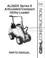 Photo 4 - Gehl AL20DX Series II Parts Manual Articulated Compact Utility Loader 918025