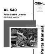 Photo 3 - Gehl AL540 Parts Manual Articulated Loader 918412