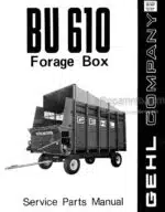 Photo 5 - Gehl BU610 Service Parts Manual Forage Box 901407