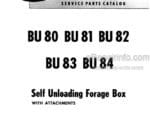 Photo 4 - Gehl BU80 BU81 BU82 BU83 BU84 Service Parts Catalog Self Unloading Forage Box With Attachments 2377