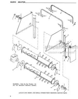 Photo 12 - Gehl BU910 Service Parts Manual Forage Box 901438