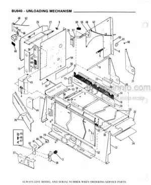 Photo 1 - Gehl BU940 Service Parts Manual Forage Box 902433