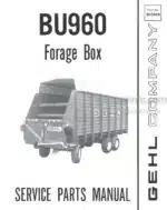 Photo 4 - Gehl BU960 Service Parts Manual Forage Box 903069
