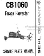 Photo 4 - Gehl CB1060 Service Parts Manual Forage Harvester 904519
