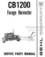 Photo 4 - Gehl CB1200 Service Parts Manual Forage Harvester 902495