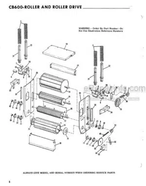 Photo 1 - Gehl CB600 Cylinder Service Parts Manual Forage Harvester 042915