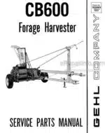 Photo 4 - Gehl CB600 Service Parts Manual Forage Harvester 902868