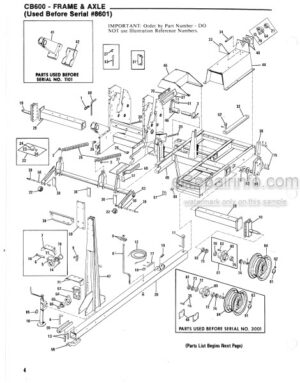 Photo 2 - Gehl CB600 Service Parts Manual Forage Harvester 902868