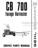 Photo 4 - Gehl CB700 Service Parts Manual Forage Harvester 901988
