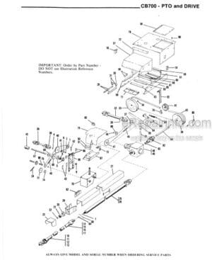 Photo 2 - Gehl CB700 Service Parts Manual Forage Harvester 901988