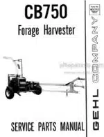 Photo 4 - Gehl CB750 Service Parts Manual Forage Harvester 902762