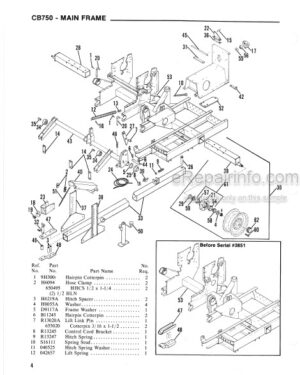 Photo 6 - Gehl CB760 Service Parts Manual Forage Harvester 903659